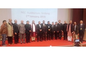 The Governor of Arunachal Pradesh Lt. Gen (Retd) Nirbhay Sharma in the 63rd Plenary of the North Eastern Council at Shillong on 2nd January 2015